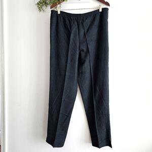 Vintage Tapooz Pure Silk Pants Gray Elastic Waist Tapered Minimalist Size M